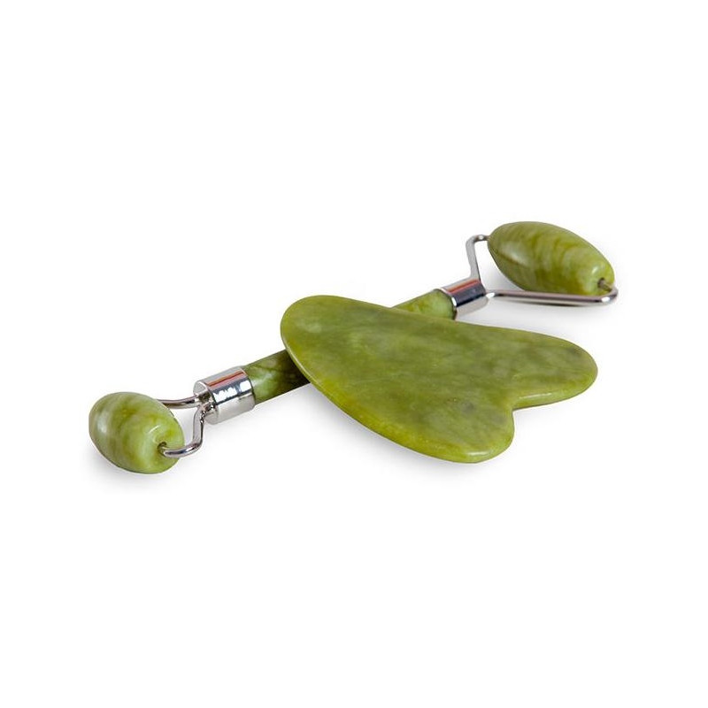 Gua Sha De Jade Y Rodillo De Jade 2 Pz