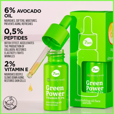 7Days My Beauty Week Green Power Vitamin E 2% Oil Serum 20Ml