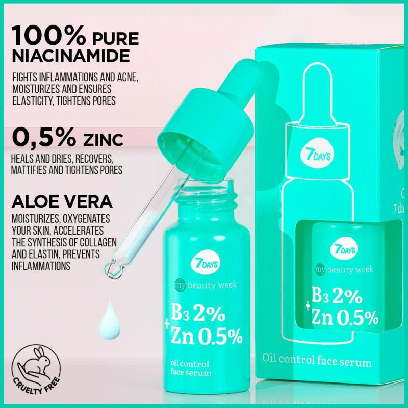7Days My Beauty Week B3 2% + Zn 0.5% Moisturizing Serum 20Ml