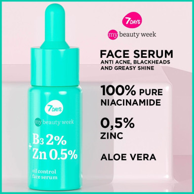 7Days My Beauty Week B3 2% + Zn 0.5% Moisturizing Serum 20Ml