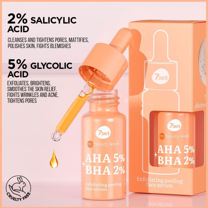 7Days My Beauty Week Aha 5% + Bha 2% Exfoliating Serum 20Ml