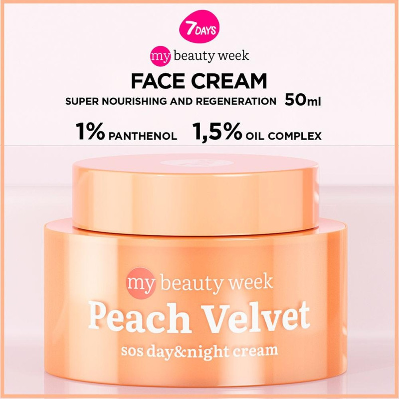 7Days My Beauty Week Peach Velvet Sos Day Night Cream 50Ml
