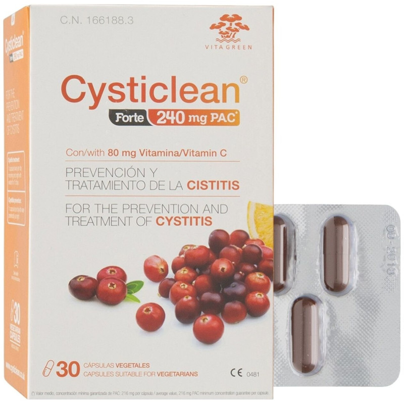 Cysticlean Forte Con Pac Y Vit C Y Arándano Rojo Cápsulas 30 U