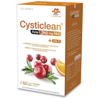 Cysticlean Forte Con Pac Y Vit C Y Arándano Rojo Cápsulas 60 U