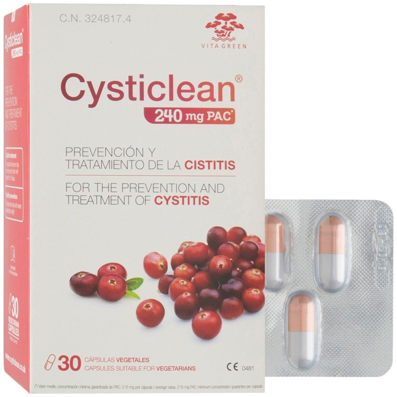 Cysticlean Clásico 240 Mg De Pac Y Arándano Rojo Cápsulas 30 U