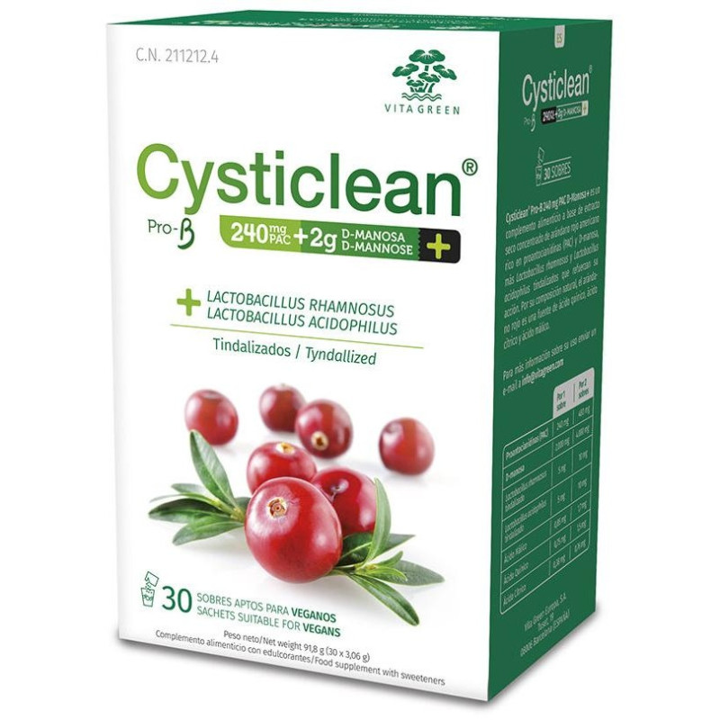 Cysticlean Prob Y D-Manosa 240Mg Pac Y Arándano Rojo Sobres 30 U