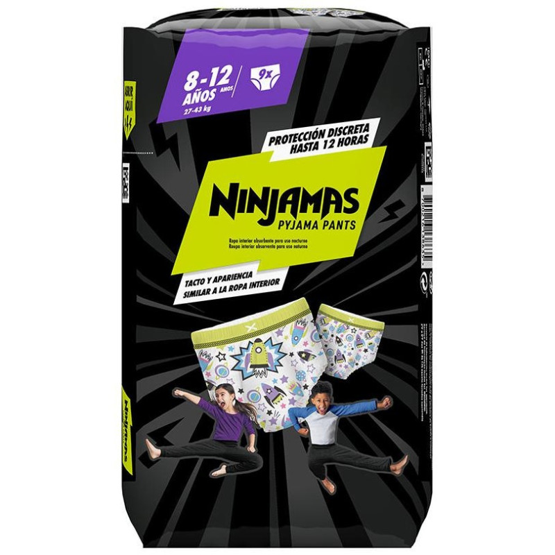 Dodot Ninjamas Pants 8-12 Años 27-43 Kg 9 U Dodot Ninjamas Pants 8-12 Años 27-43 Kg 9 U