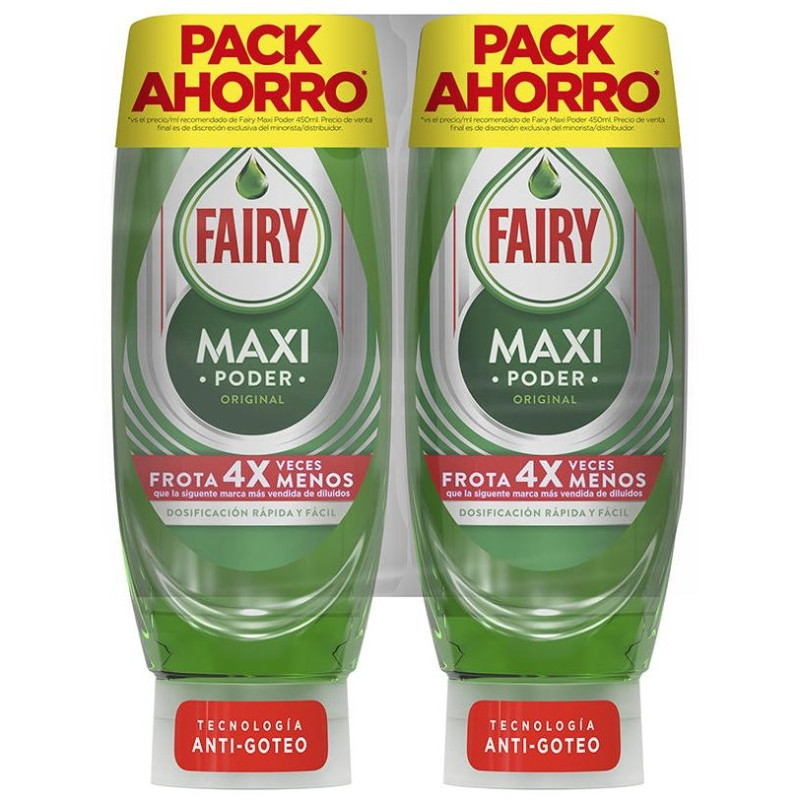 Fairy Maxi Poder Lavavajillas Concentrado Lote 2 X 450 Ml
