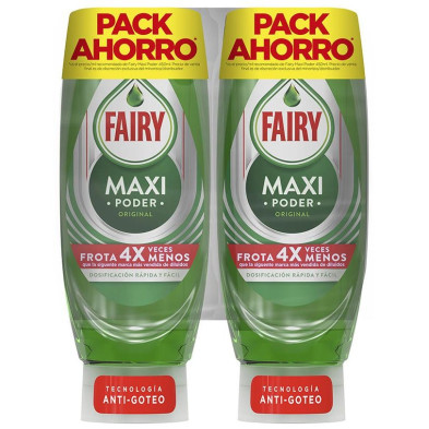 Fairy Maxi Poder Lavavajillas Concentrado Lote 2 X 450 Ml