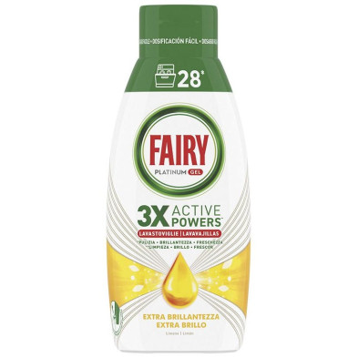 Fairy Platinum Gel Máquina Limón 28 Lavados