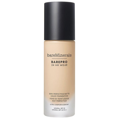 Barepro 24Hr Wear Fondo De Maquillaje Líquido Mate Spf20 Fair 10 Warm 30 Ml