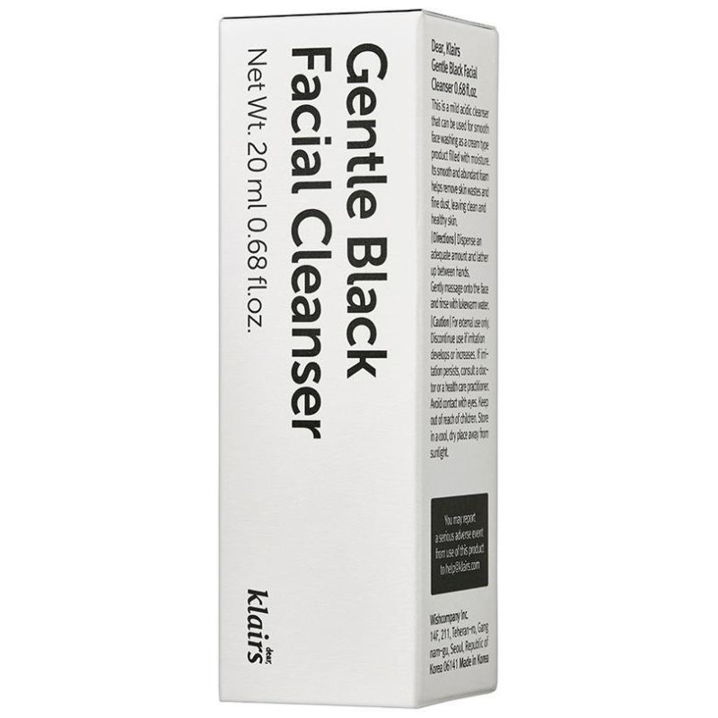 Gentle Black Facial Cleanser 20 Ml