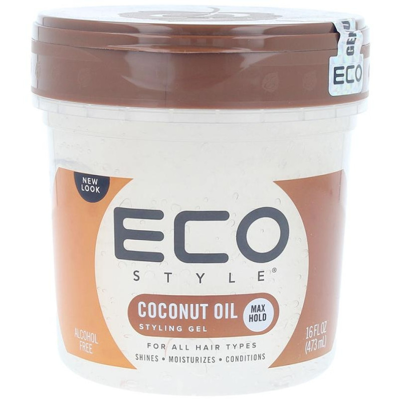 Eco Styler Gel Fijador Aceite Coco Sin Alcohol Fuerte 473Ml